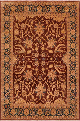 handmade Traditional Kafkaz Brown Blue Hand Knotted RECTANGLE 100% WOOL area rug 8 x 11
